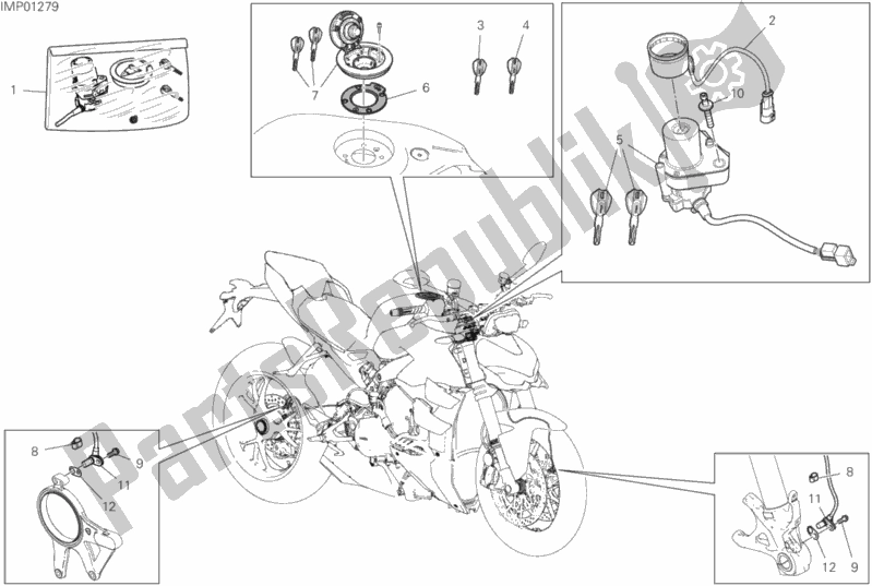 All parts for the 13f - Electrical Devices of the Ducati Streetfighter V4 USA 1103 2020